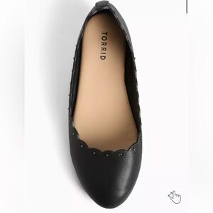 Torrid Scalloped Edge Ballet Flats - Size 6W